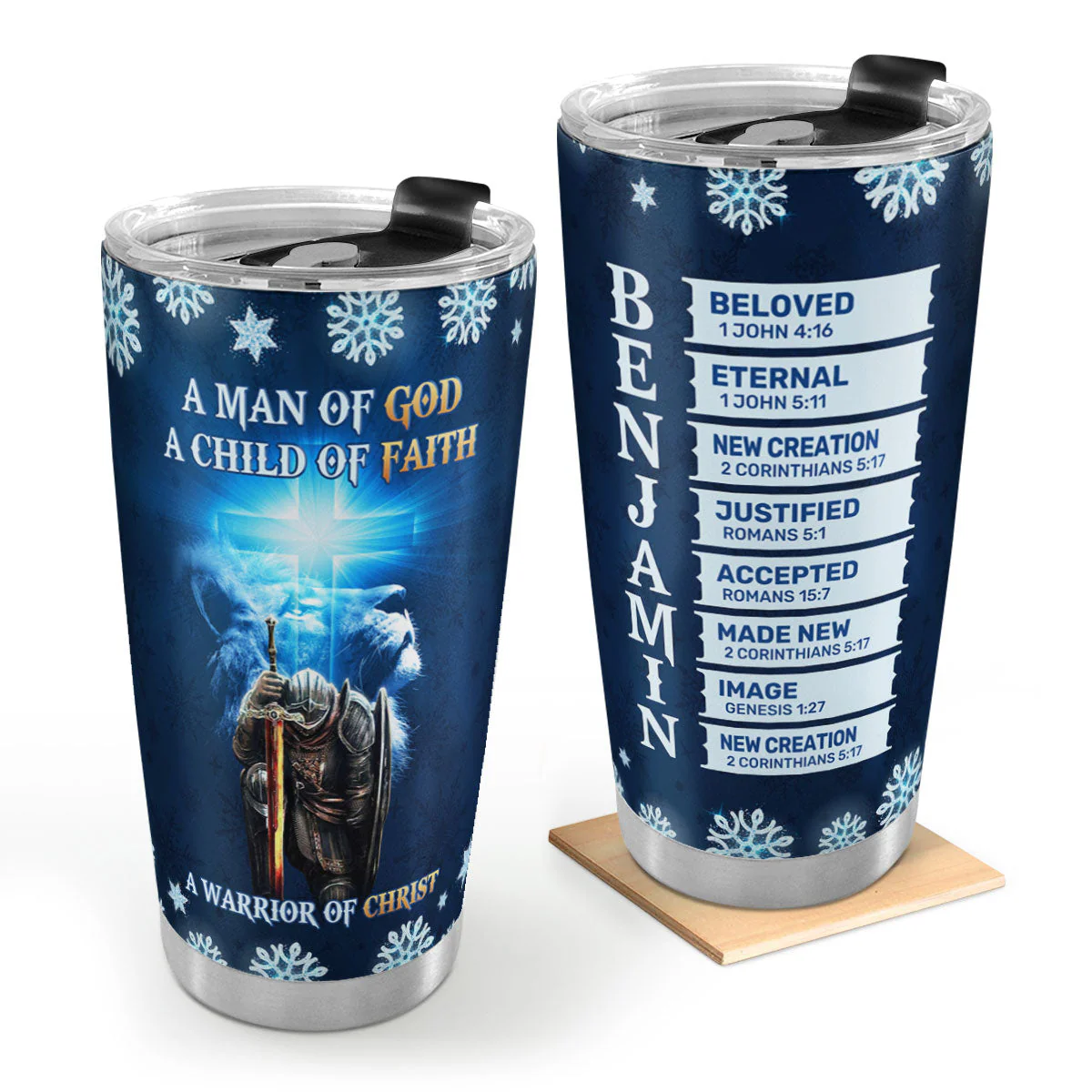 Man Of God - Personalized Stainless Steel Tumbler - Gift For Him, For Christmas HL128