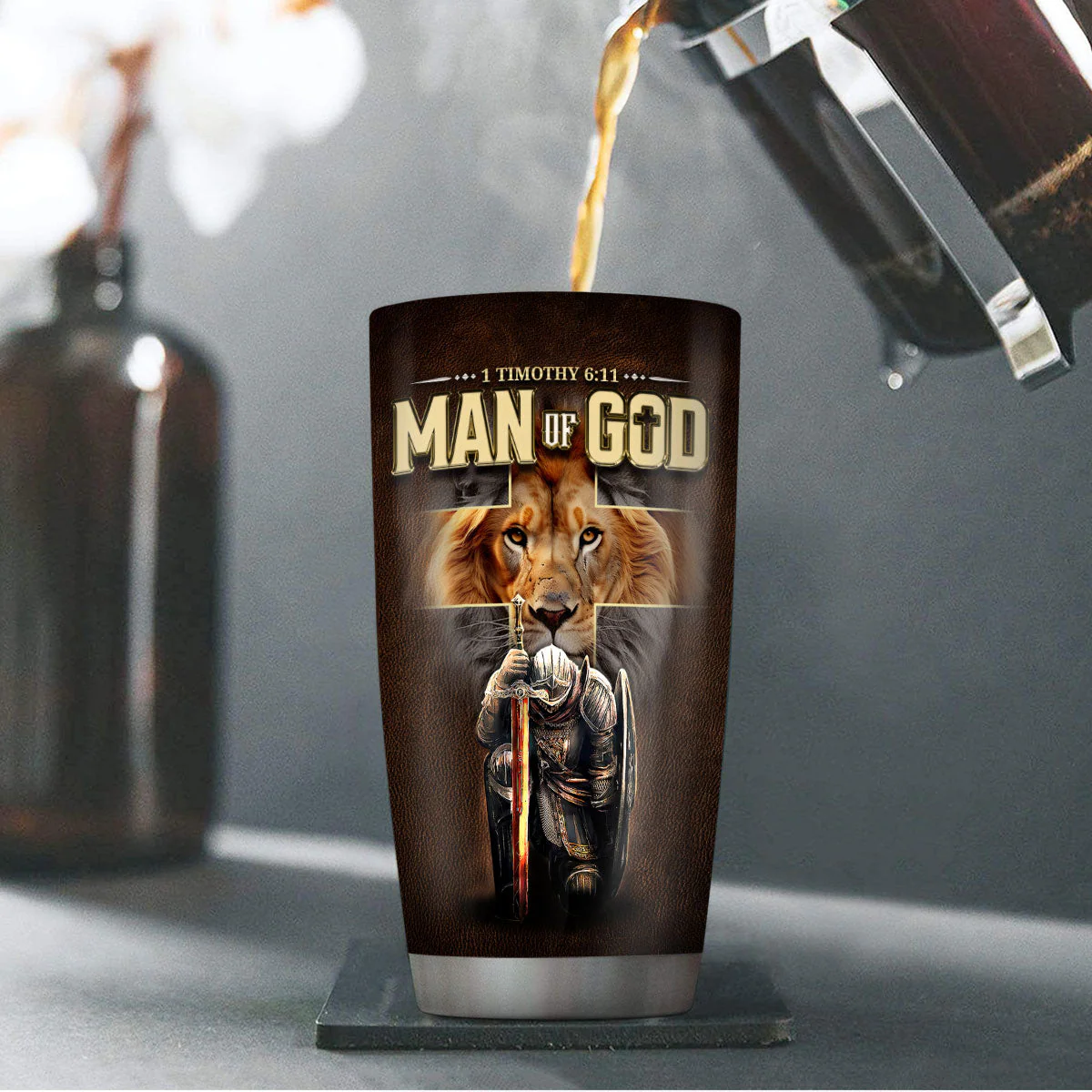 Man Of God - Personalized Stainless Steel Tumbler TD118 - Image 4