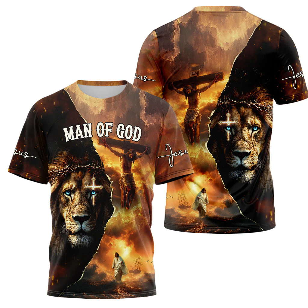 Man Of God Redeemed Strength 3D TShirt - Image 3