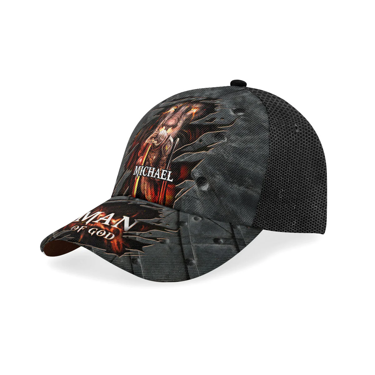 Man Of God Sodier Of Army - Personalized Classic Cap - Gift for Men, Dad, Grandpa, Husband, Father's Day Gift | NA94 - Image 2
