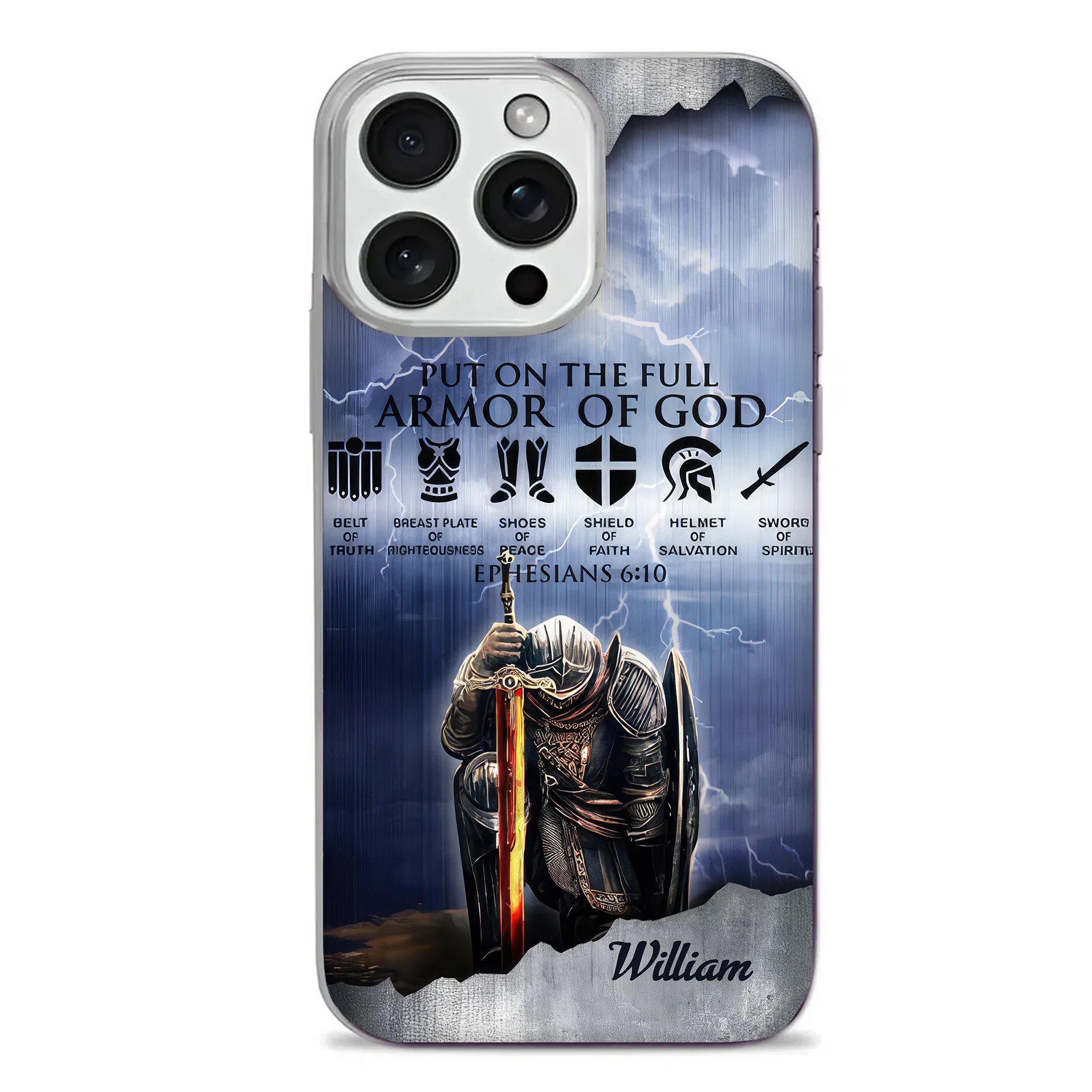 Man Warrior of God Put On The Full Armor Of God - Personalized Phone Case TD118