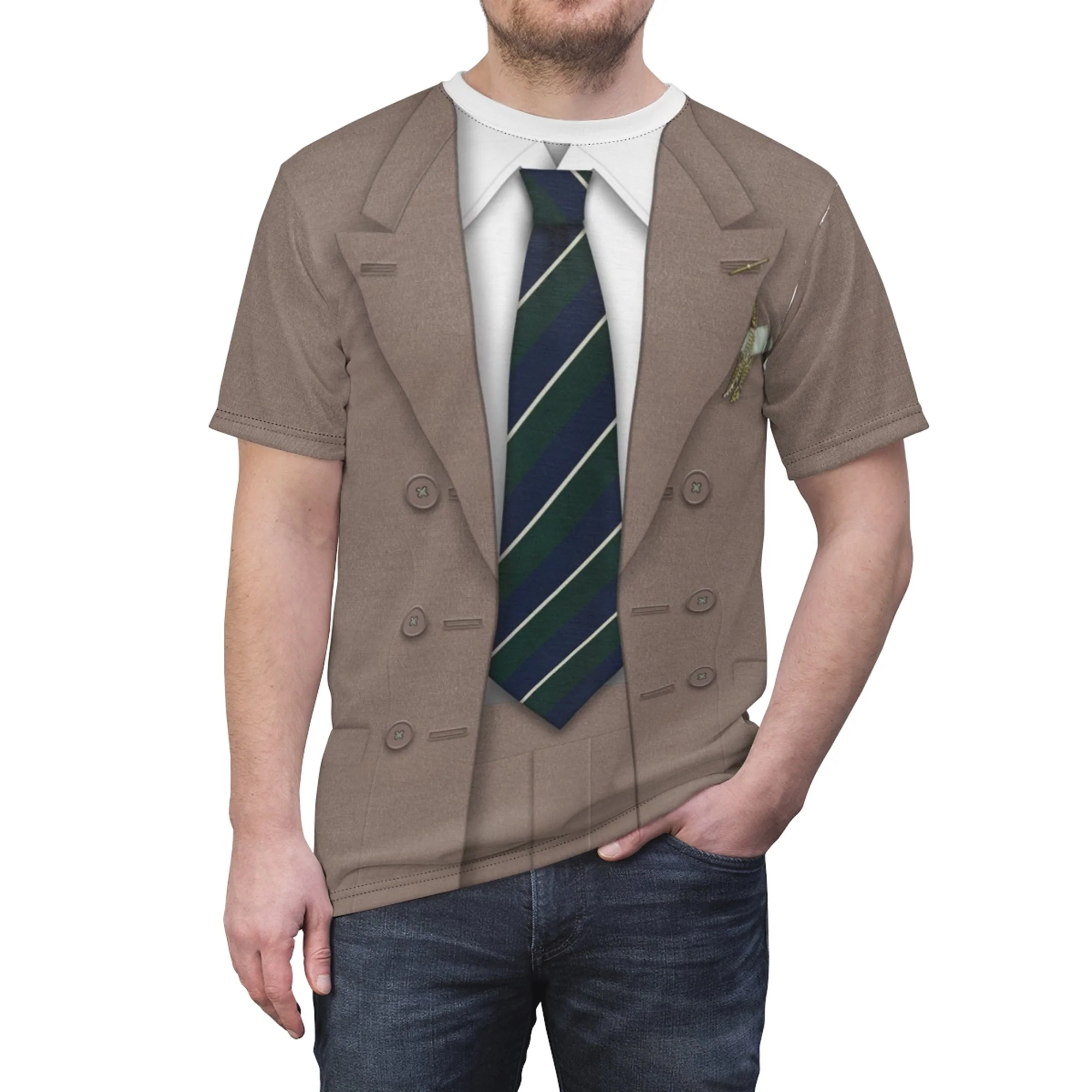 Marcus Brody Indiana Jones Costume T-Shirt For Men - Image 3