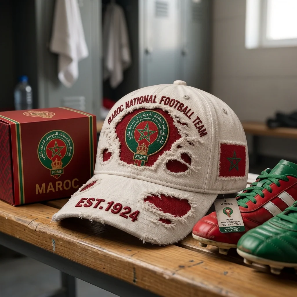 Maroc National Football Team Distressed - Classic Cap - Gifts For Football Lovers, Sports Fans - Image 2