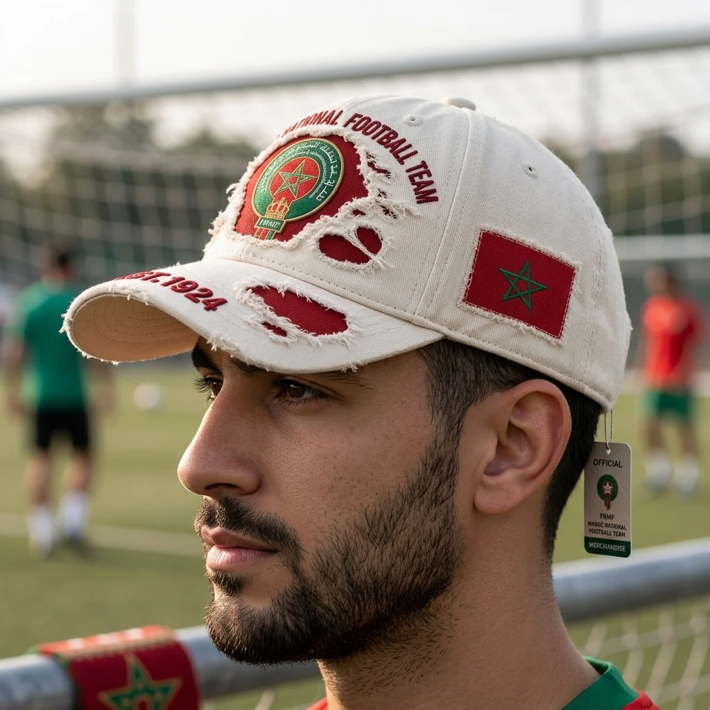 Maroc National Football Team Distressed - Classic Cap - Gifts For Football Lovers, Sports Fans - Image 4