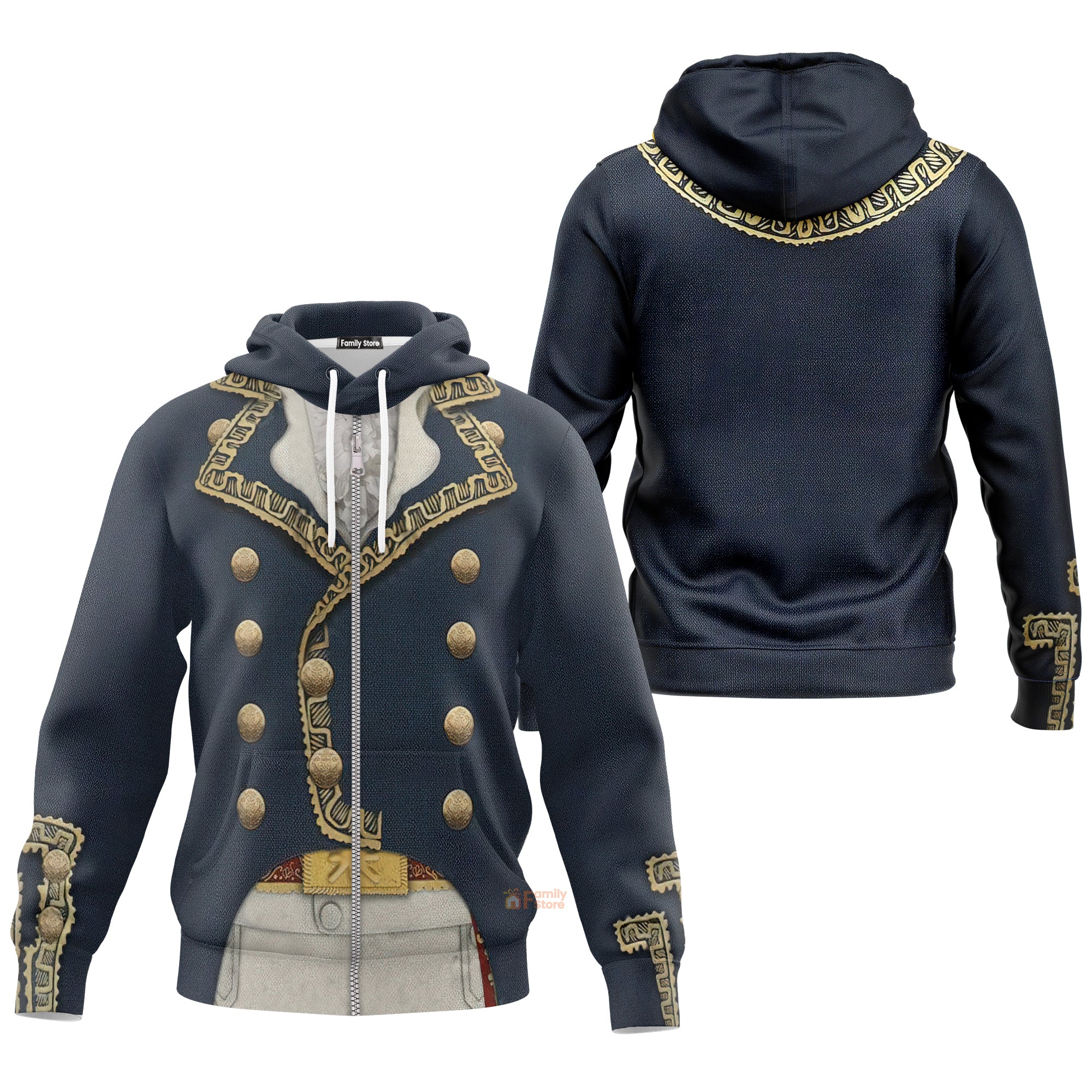 Marquis De Lafayette Hoodie For Men - Image 4