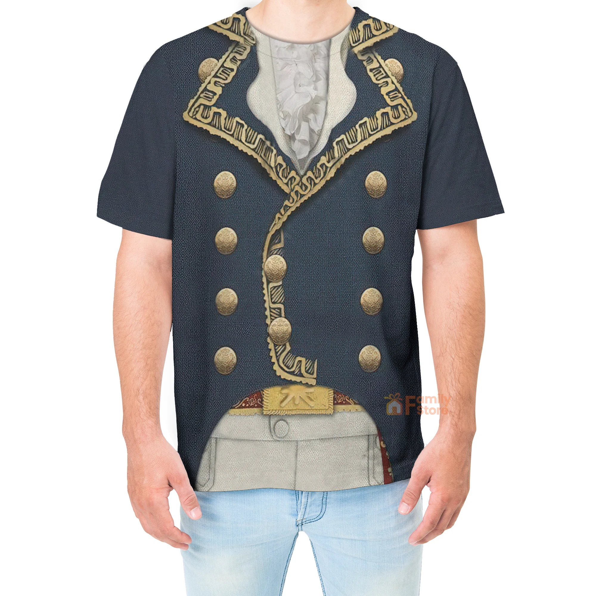 Marquis de Lafayette T-Shirts For Men - Image 4