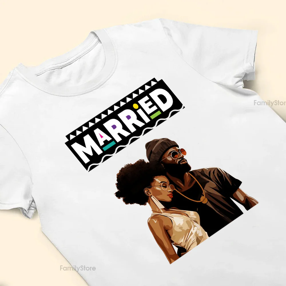 Married Since Black African - Personalized Shirt - Gift For Couple, Husband Wife - GR5 NH96 - Image 2