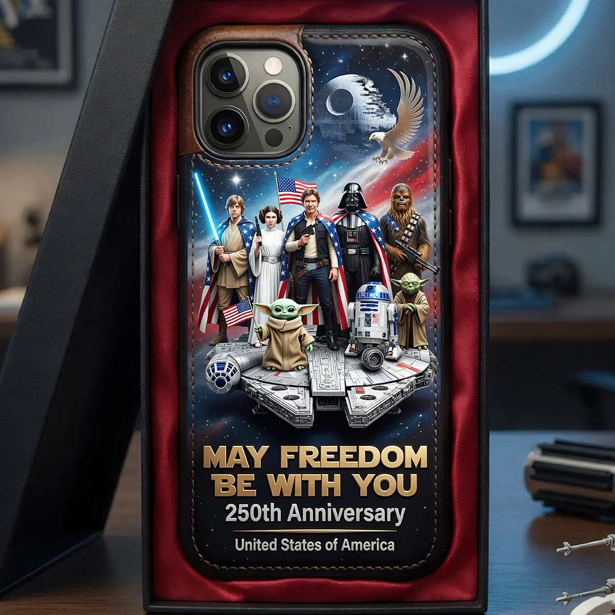 May Freedom Be With You - 250th Anniversary - Personalized Phone Case - Gift For Patriots - Stwa HH01 - Image 3