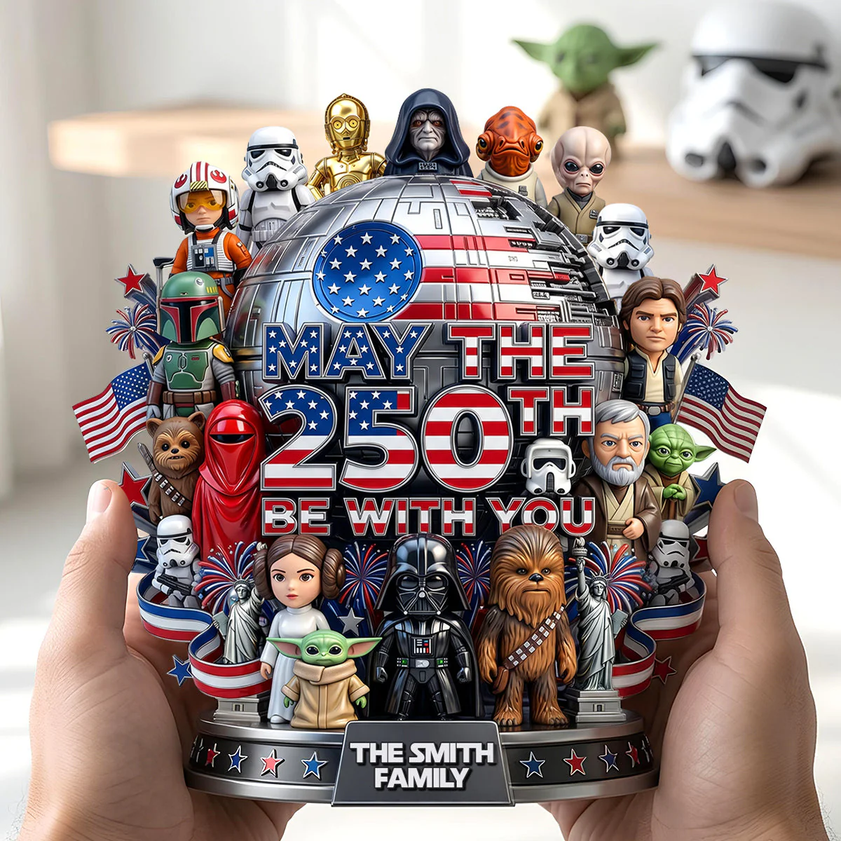 May The 250th Be With You - Personalized Acrylic Plaque - Gift For Family, Patriots - Stwa - Image 3