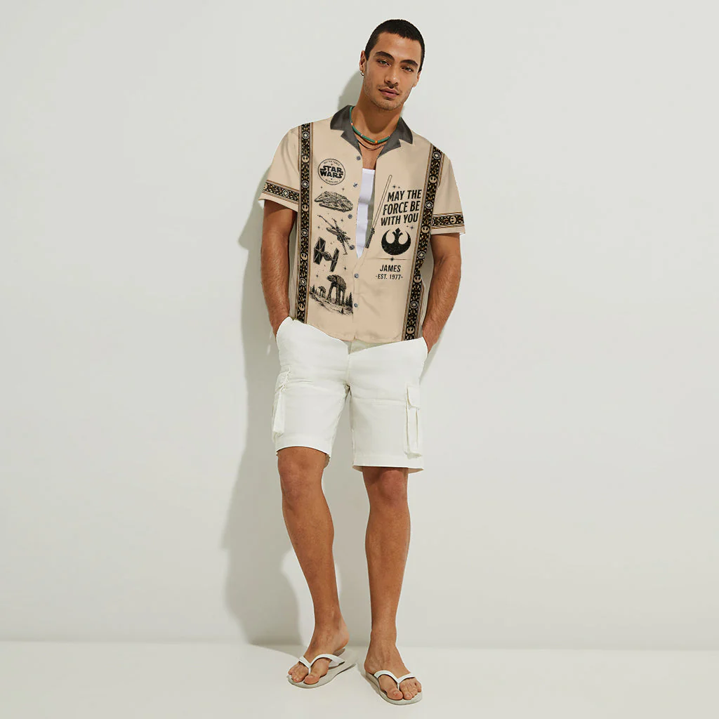 May The Force Be With You - Personalized Hawaiian Shirt - Gift For Movies Fans - Stwa - Image 3