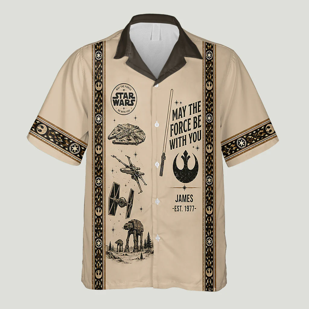 May The Force Be With You - Personalized Hawaiian Shirt - Gift For Movies Fans - Stwa - Image 5