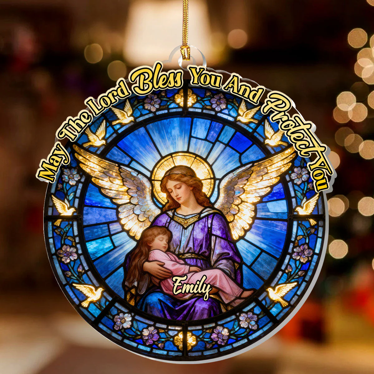 May The Lord Bless You And Protect You - Personalized 1-Layer Acrylic Ornament HL128 - Image 2