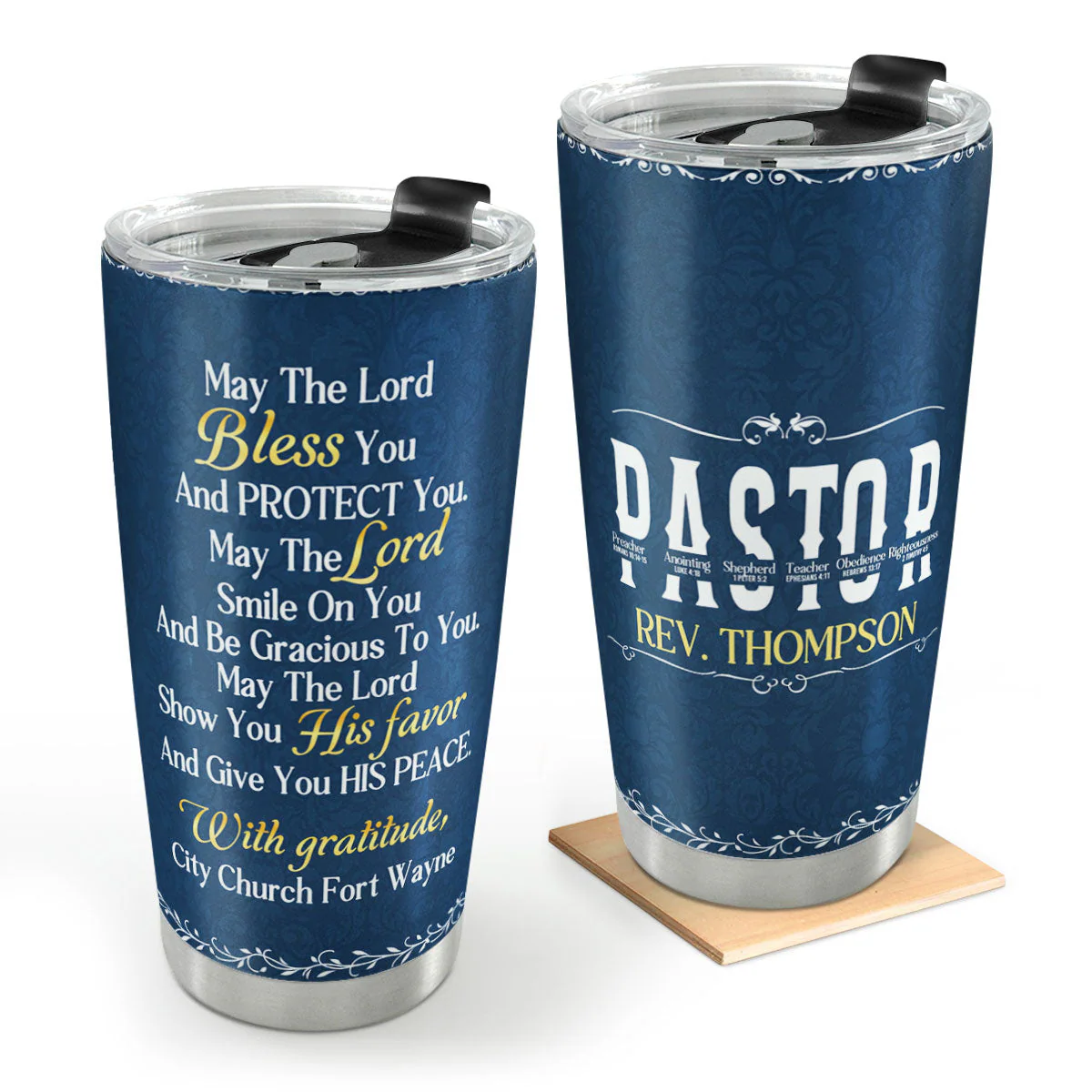 May The Lord Bless You And Protect You - Personalized Stainless Steel Tumbler TD118
