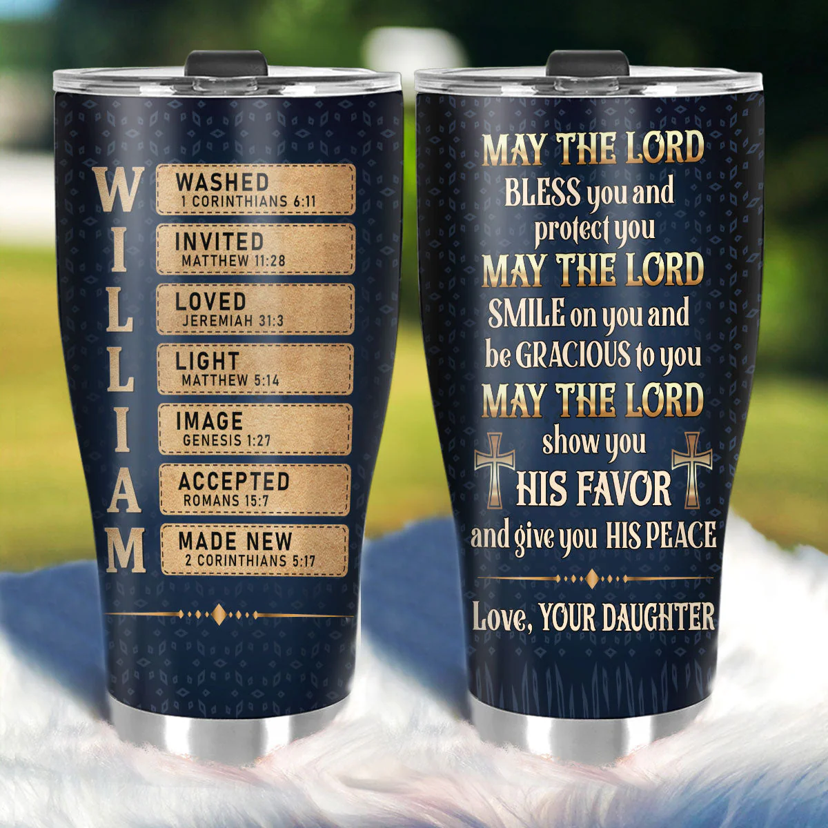 May The Lord Bless You - Personalized Stainless Steel Tumbler - Gift For Her | CLGOD06 HN02 - Image 2