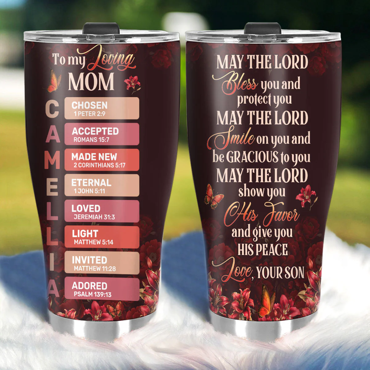 May The Lord Bless You - Personalized Stainless Steel Tumbler - Gift For Her | HN02 - Image 2
