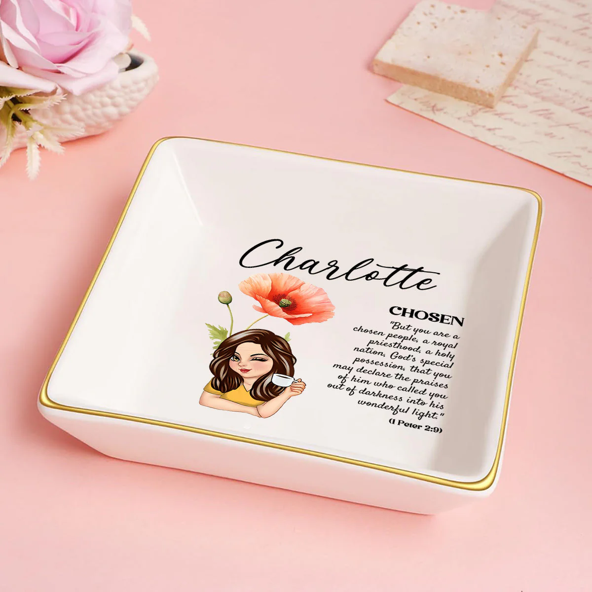 Meaning Of Your Name Girl - Personalized Jewelry Dish - Gift For Grandma, Mom, Girlfriend, Wife, Bestie, Sister - CLGOD04 NH96 - Image 5