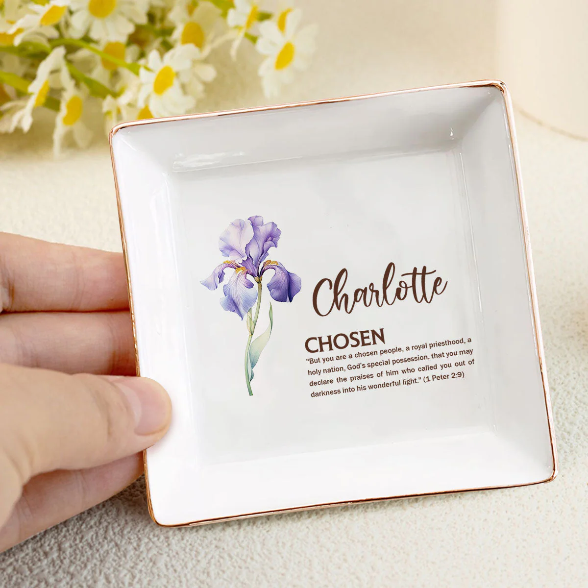 Meaning Of Your Name - Personalized Jewelry Dish - Gift For Grandma, Mom, Girlfriend, Wife, Bestie, Sister - NH96 - Image 4