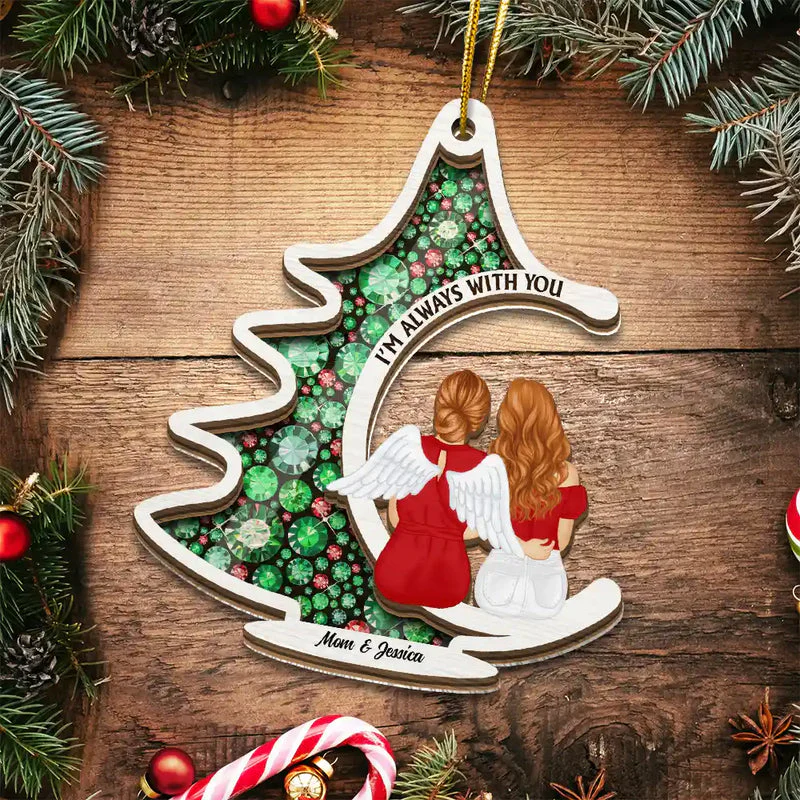 Memorial Christmas Tree Always With You - Personalized Window Hanging Suncatcher - Gift For Mom, Daughter, Memorial Human | GR24 HH01 - Image 5