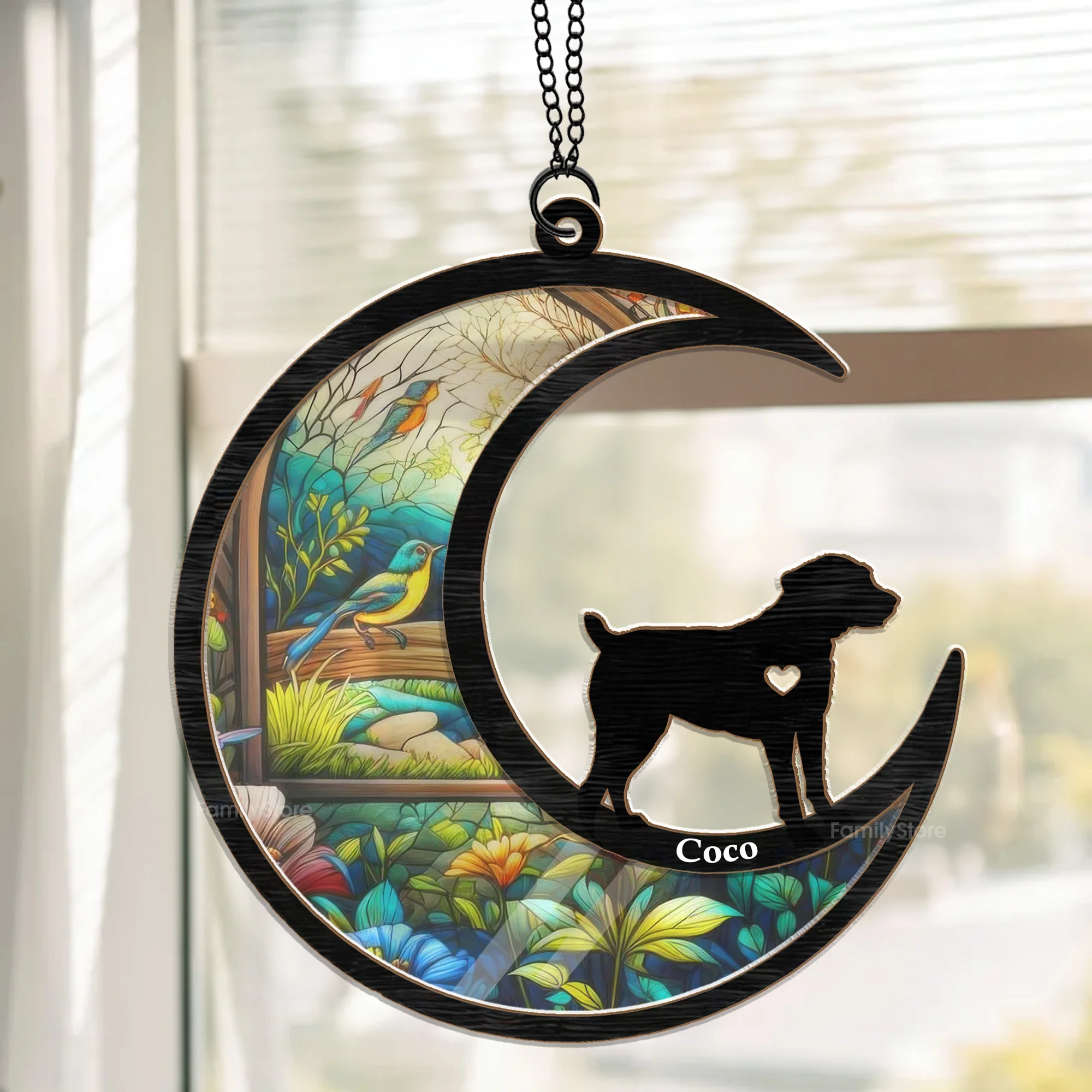 Memory About You Jungle Pattern - Memorial Gift For Pet Lovers - Personalized Window Hanging Window Hanging Suncatcher Ornament - CLP05 NA94