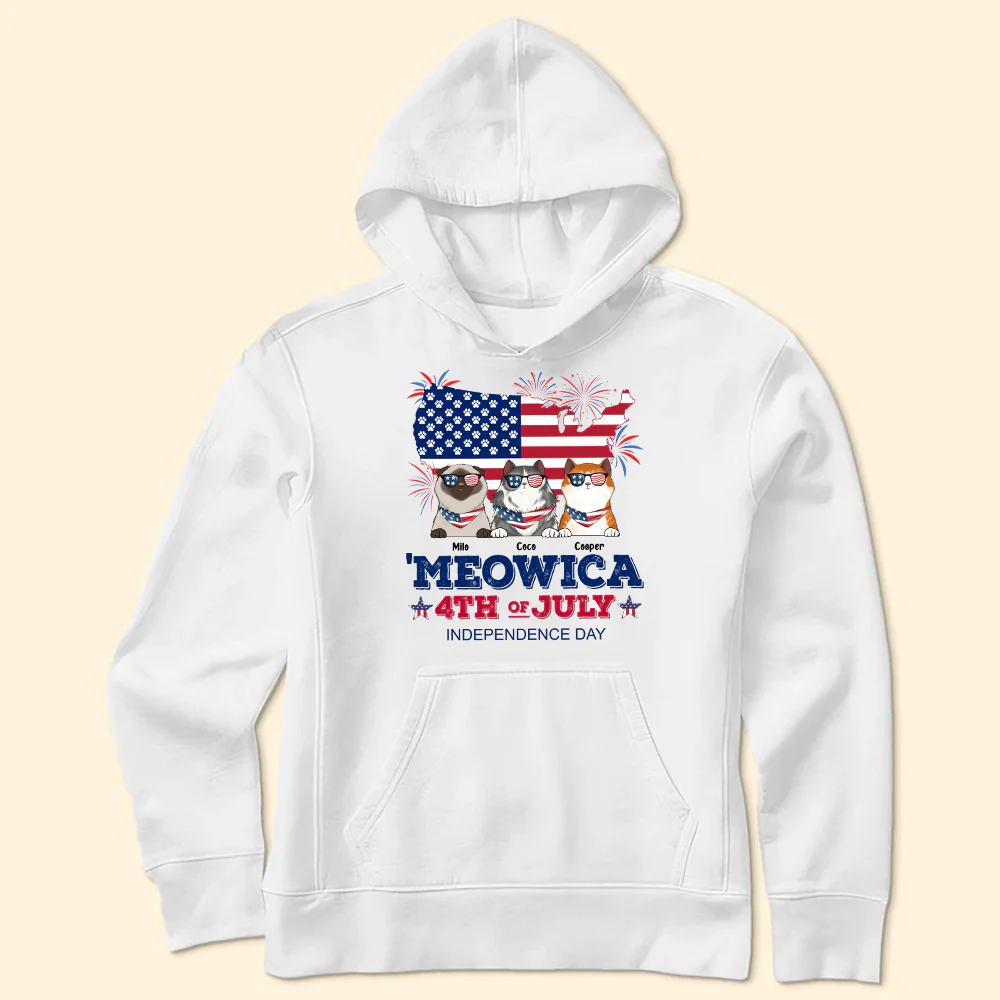 Meowica 4th Of July Independence Day - Gift For Cat Lovers - Personalized TShirt - Image 5