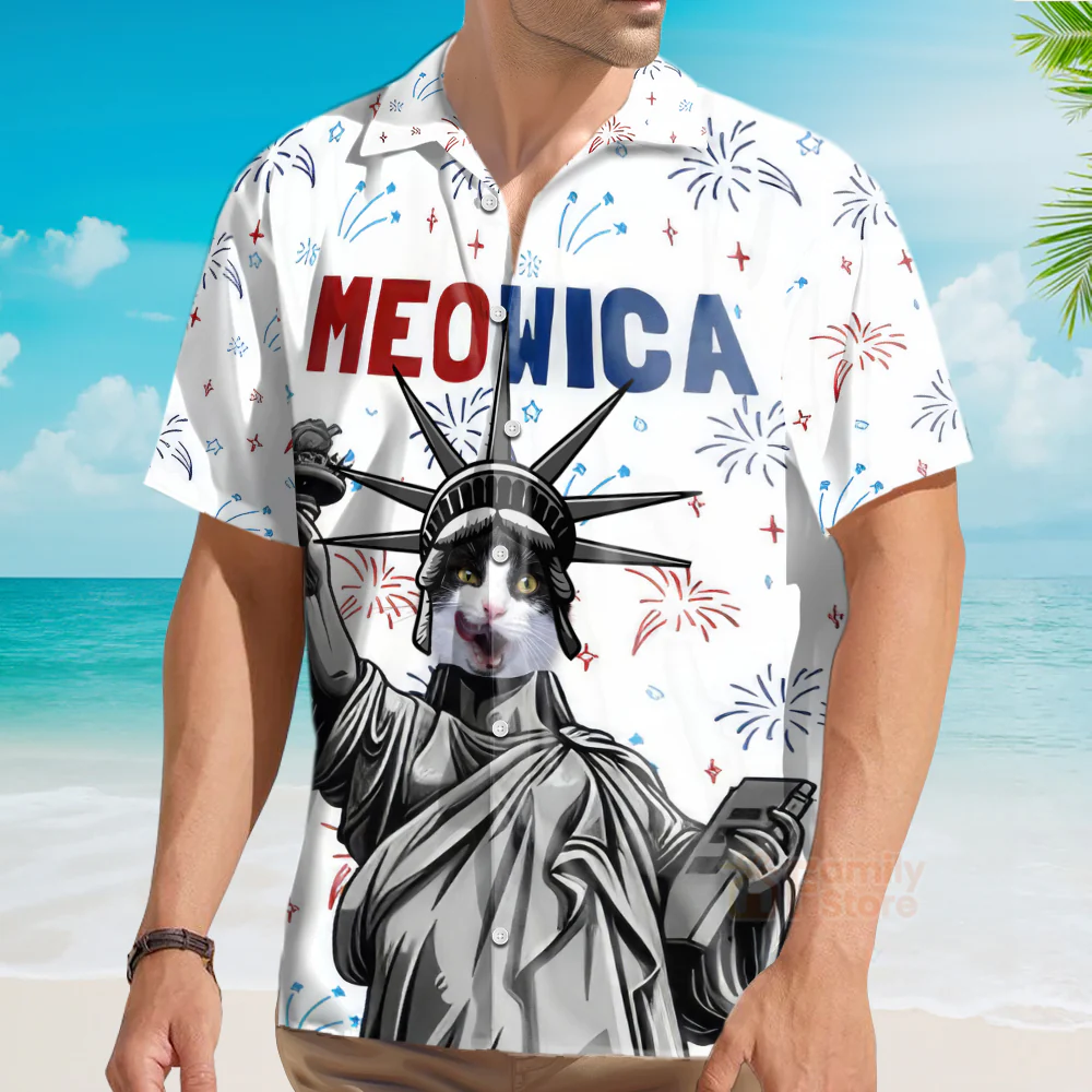 Meowica - Gift For Pet Lovers - Personalized Photo Hawaiian Shirt NH96 CU4062104 - Image 3