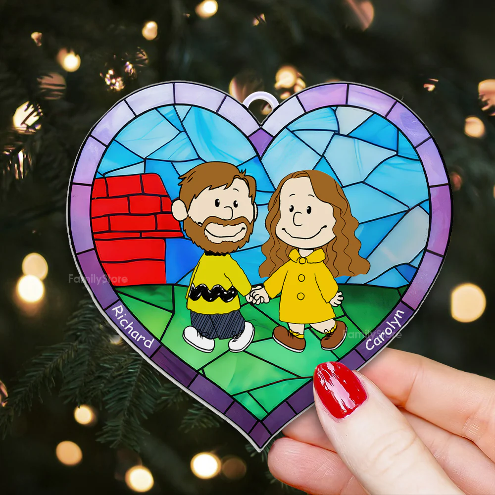 Merry Christmas Peanut Couple - Personalized Acrylic Ornament - Gift For Couple, Husband Wife - CL43 NH96 - Image 2