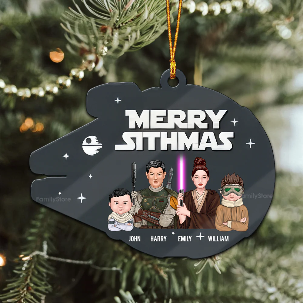Merry Christmas Stwa Family - Personalized Wood Ornament - Gift For Family Members - CL46 NA94 - Image 3