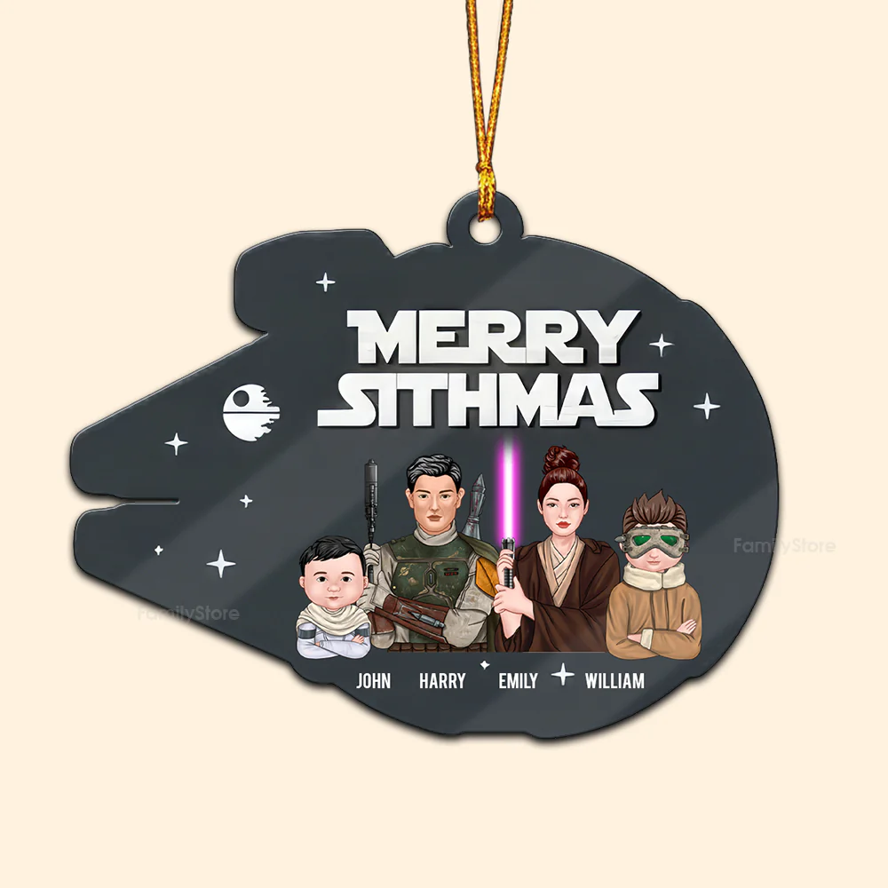 Merry Christmas Stwa Family - Personalized Wood Ornament - Gift For Family Members - CL46 NA94 - Image 6