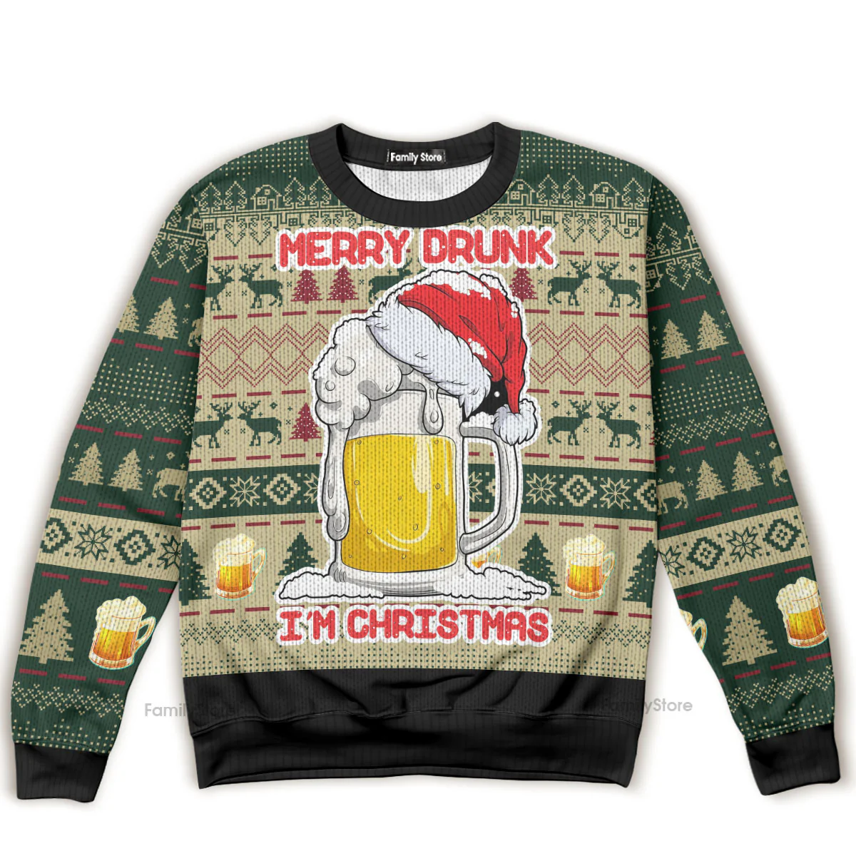 Funny Merry Drunk Ugly Christmas Sweater