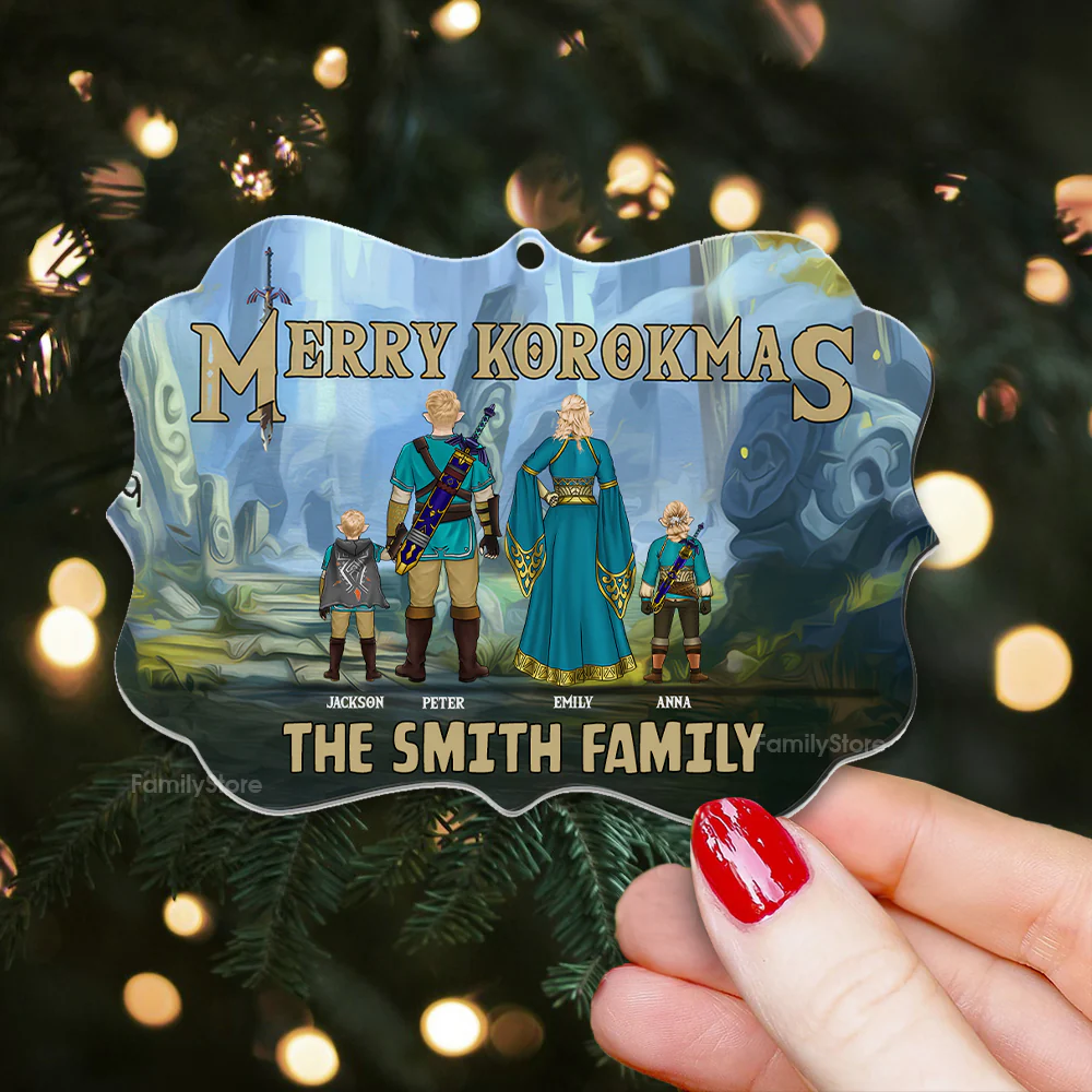 Zelda Merry Korokmas - Christmas Gift For Family Members - Personalized Acrylic Ornament  - CL07 NA94 - Image 2