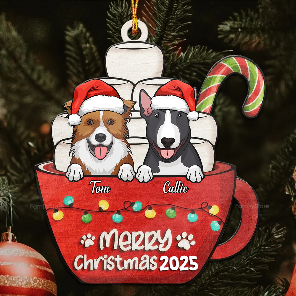 Merry Woofmas Have A Sweet Pawlidays - Gift For Dog Lover, Pet Lovers - Personalized Wood Ornament - CLP09 NH96