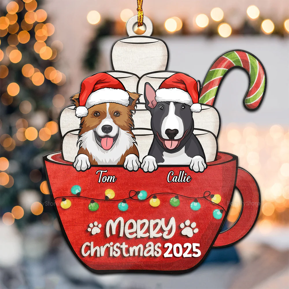 Merry Woofmas Have A Sweet Pawlidays - Gift For Dog Lover, Pet Lovers - Personalized Wood Ornament - CLP09 NH96 - Image 2