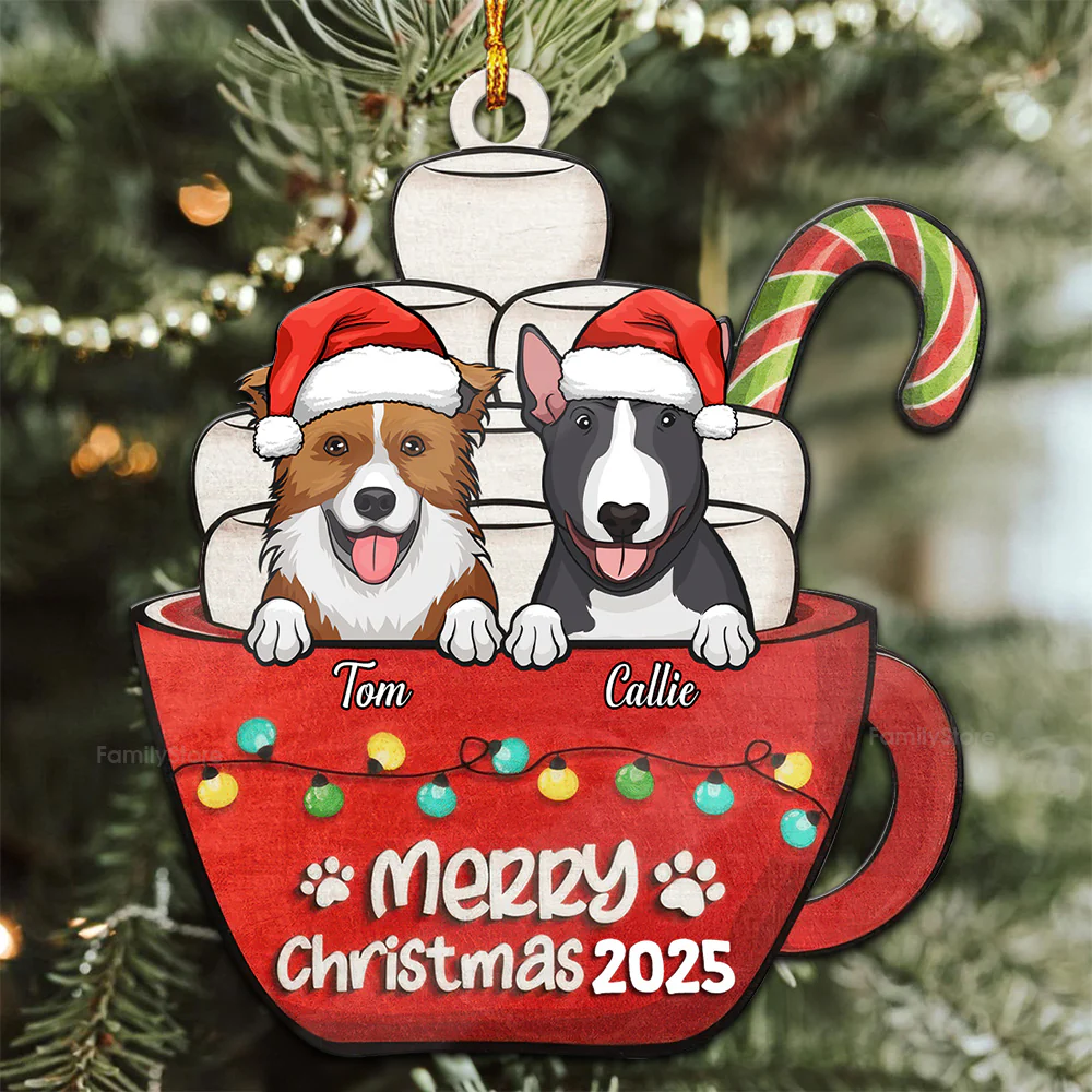 Merry Woofmas Have A Sweet Pawlidays - Gift For Dog Lover, Pet Lovers - Personalized Wood Ornament - CLP09 NH96 - Image 3