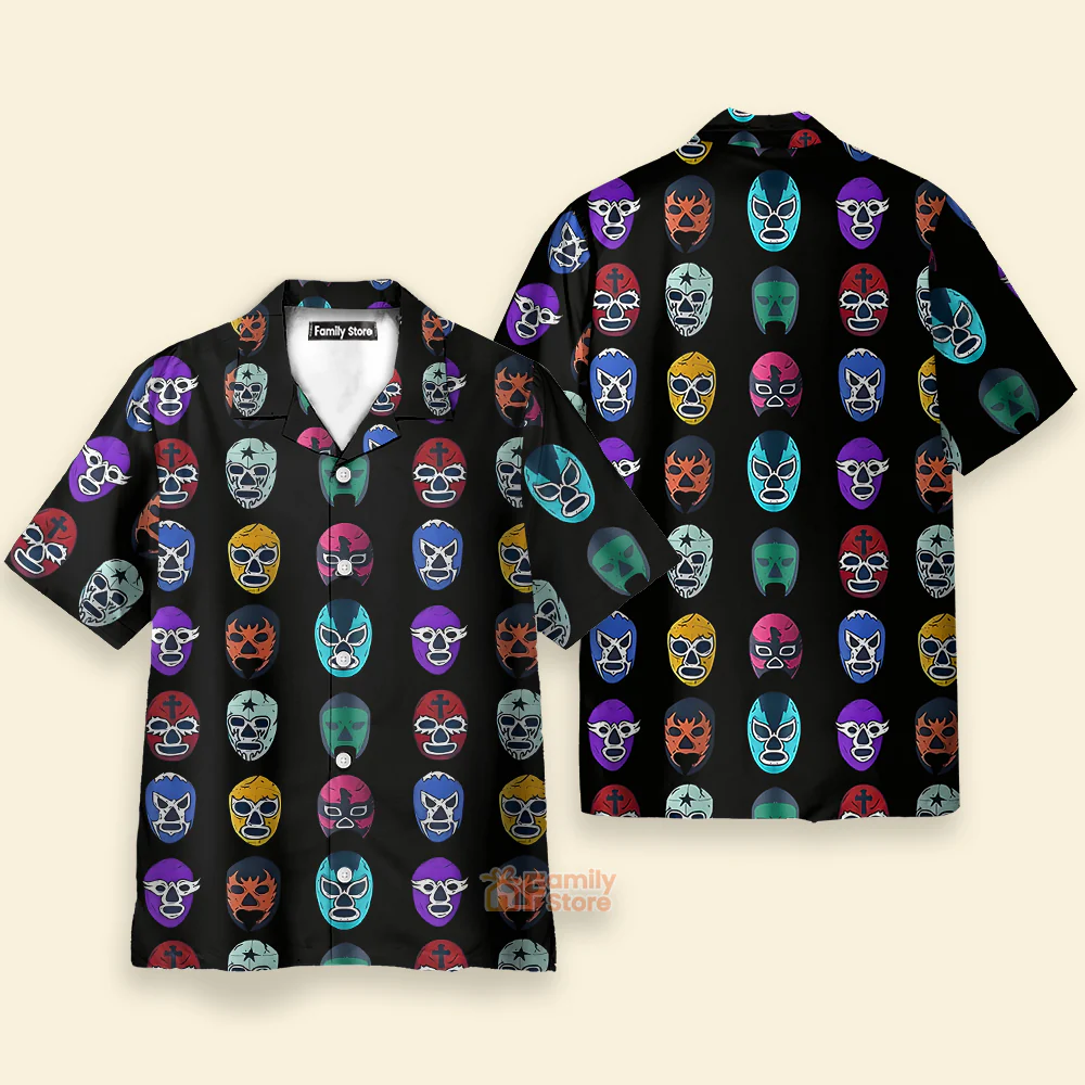 Mexican Culture Traditional Masks - Hawaiian Shirt - Image 4
