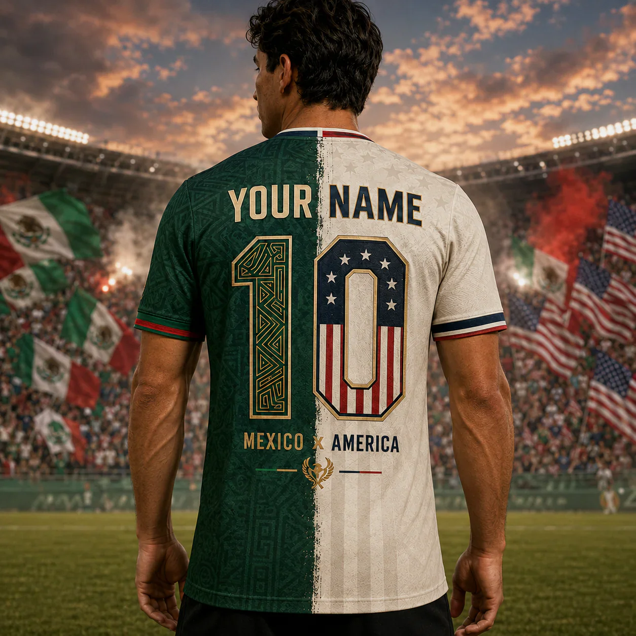 Mexico And America Global Football Championships 2026 - Personalized Soccer Jersey - Gifts For Football Lovers, Sports Fans - Image 3