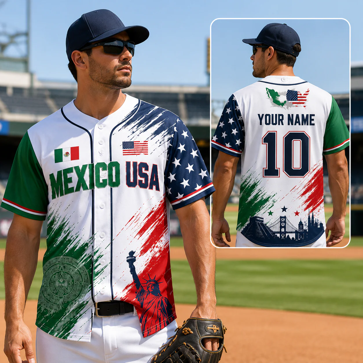 Mexico And USA Global Football Tournament 2026 - Personalized Baseball Jersey For Adult, Kid - Gifts For Soccer Lovers, Sport Fans - Image 3