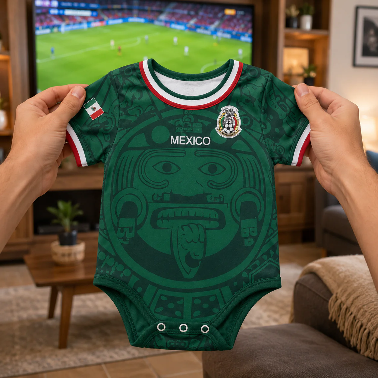 Mexico Authentic 1998 World Football - Personalized Baby Jersey Bodysuit -  Gifts For New Moms, New Dads, Soccer Lovers - Image 5