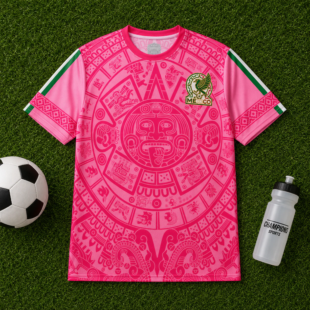 Mexico Aztec Calendar Pink Design - Personalized Soccer Jersey - Birthday Gifts For Football Lovers, Sports Fans, Sports Lovers - Image 5