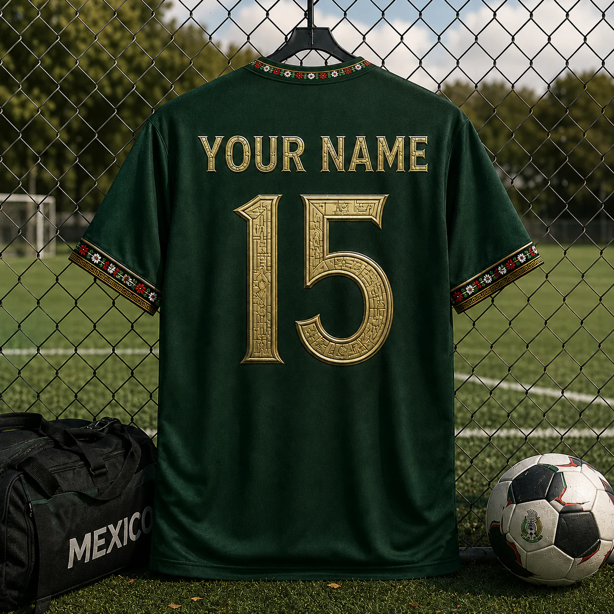 Mexico Aztec Golden Eagle Football - Personalized Soccer Jersey - Birthday Gifts For Football Lovers, Sports Fans, Sports Lovers - Image 4
