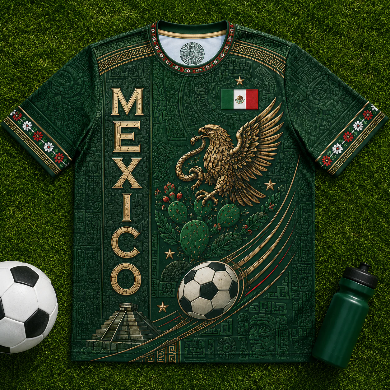 Mexico Aztec Golden Eagle Football - Personalized Soccer Jersey - Birthday Gifts For Football Lovers, Sports Fans, Sports Lovers - Image 5