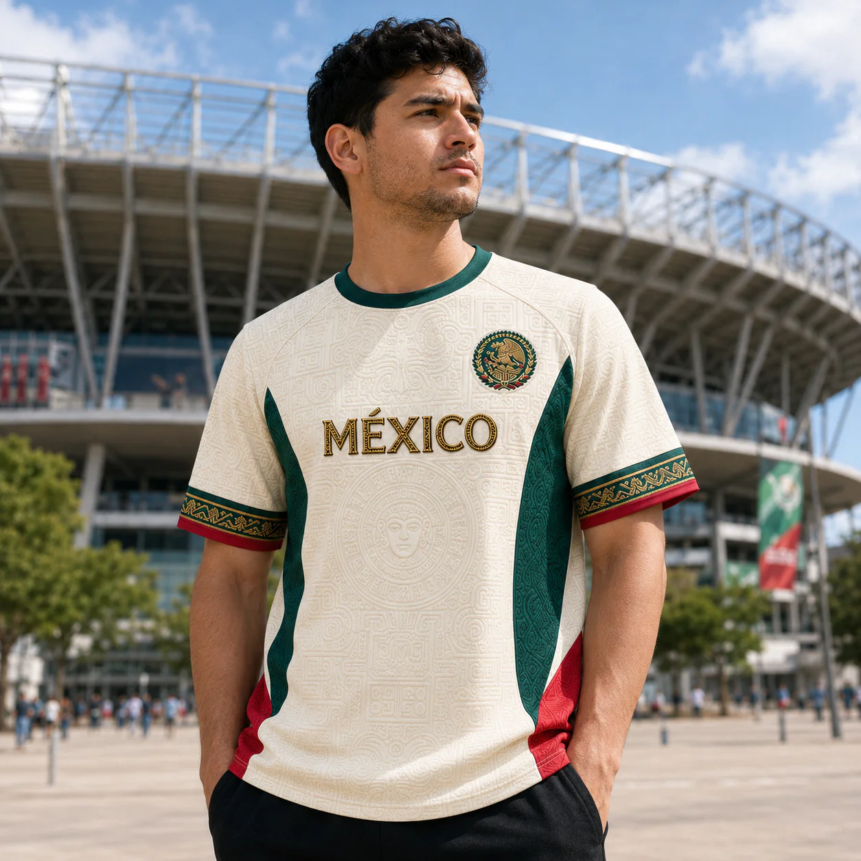 Mexico Aztec Sun Stone Pattern - Personalized Soccer Jersey - Birthday Gifts For Football Lovers, Sports Fans, Sports Lovers - Image 2