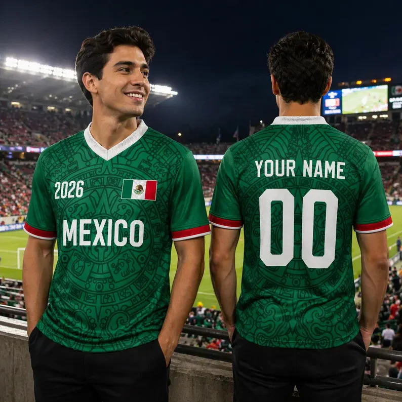 Mexico Football Team 2026 World Soccer Cup - Personalized Soccer Jersey - Gifts For Soccer Lovers, Sport Fans