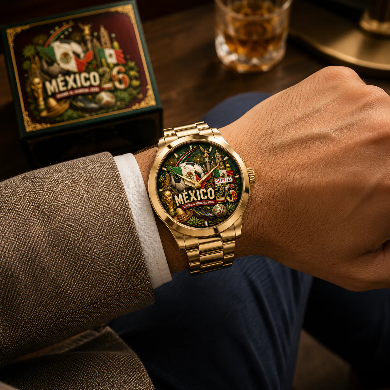 Mexico Football Team Rumbo AL 2026 - Men's Wrist Watch - Gift For Soccer Fans - Image 4