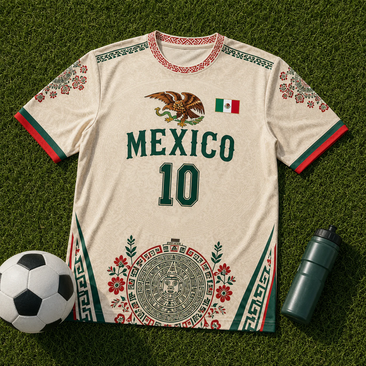 Mexico Global Soccer 2026 Eagle And Aztec Art - Personalized Soccer Jersey - Birthday Gifts For Football Lovers, Sports Fans, Sports Lovers - Image 5