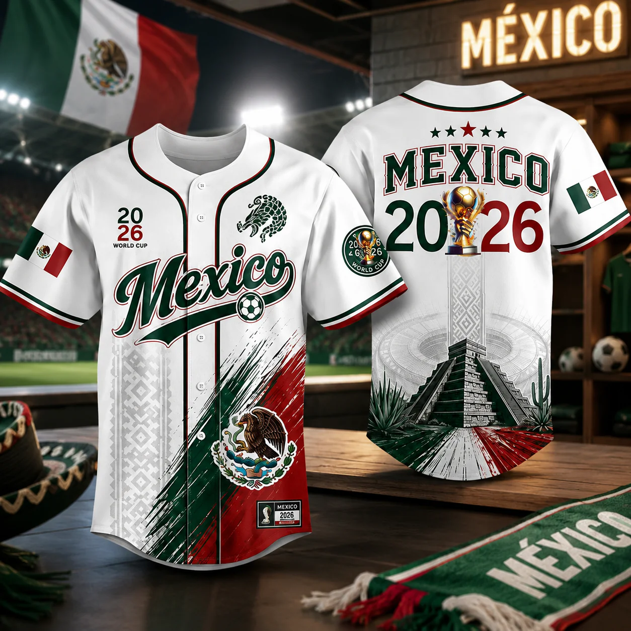 Mexico Global Soccer Championship 2026 - Baseball Jersey - Gift For Football Fans