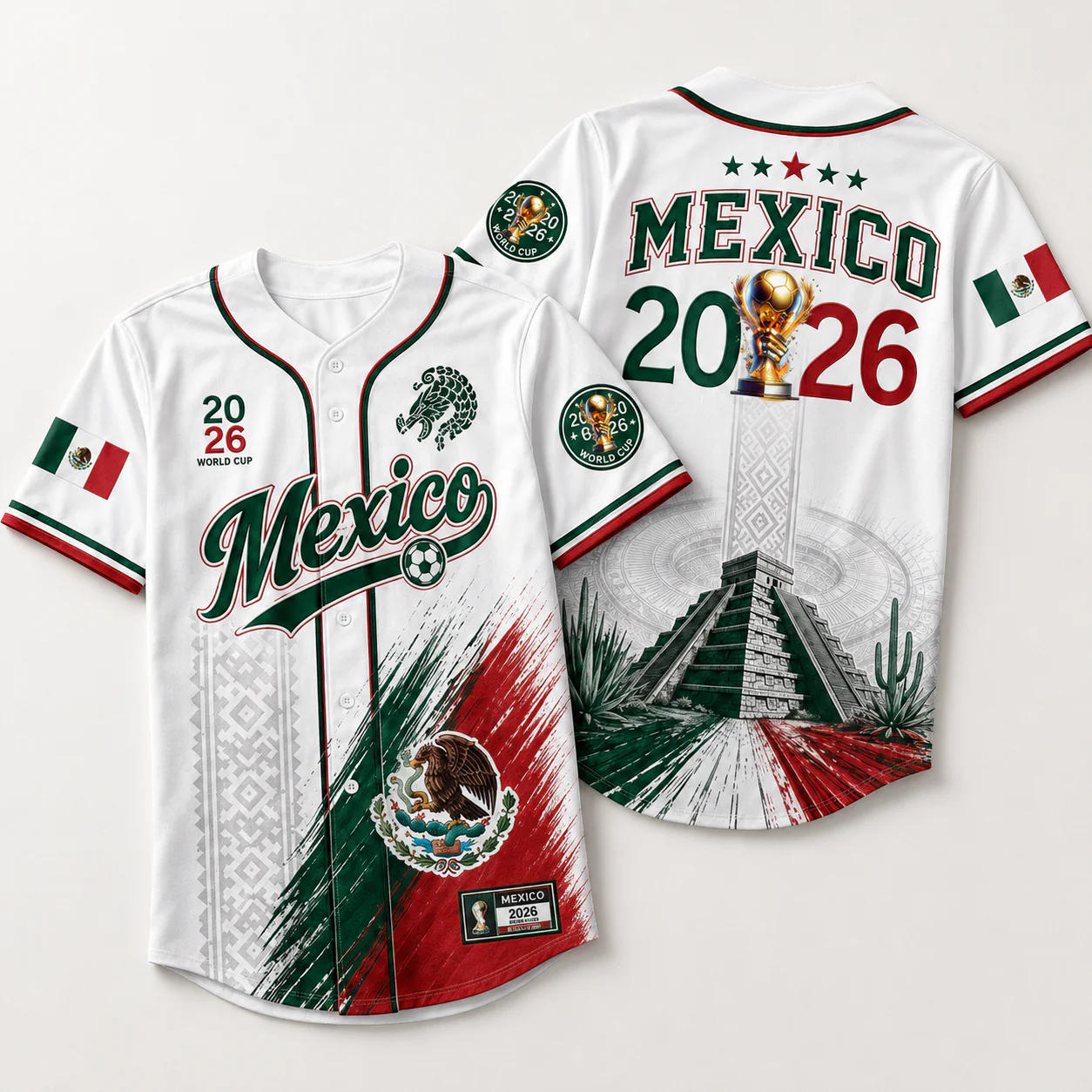 Mexico Global Soccer Championship 2026 - Baseball Jersey - Gift For Football Fans - Image 2
