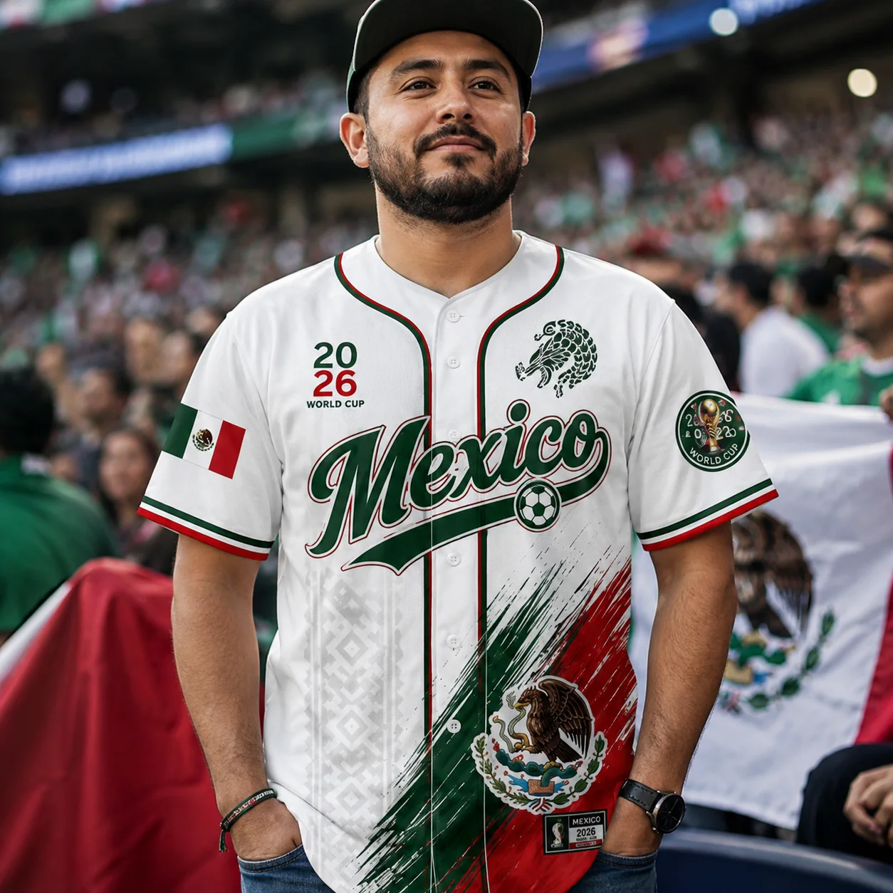 Mexico Global Soccer Championship 2026 - Baseball Jersey - Gift For Football Fans - Image 3