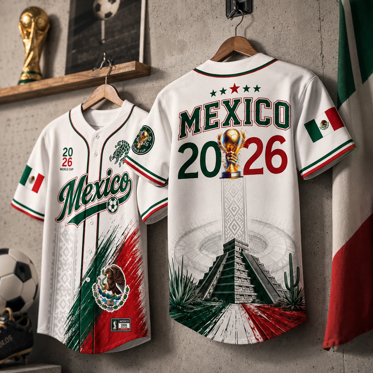Mexico Global Soccer Championship 2026 - Baseball Jersey - Gift For Football Fans - Image 5
