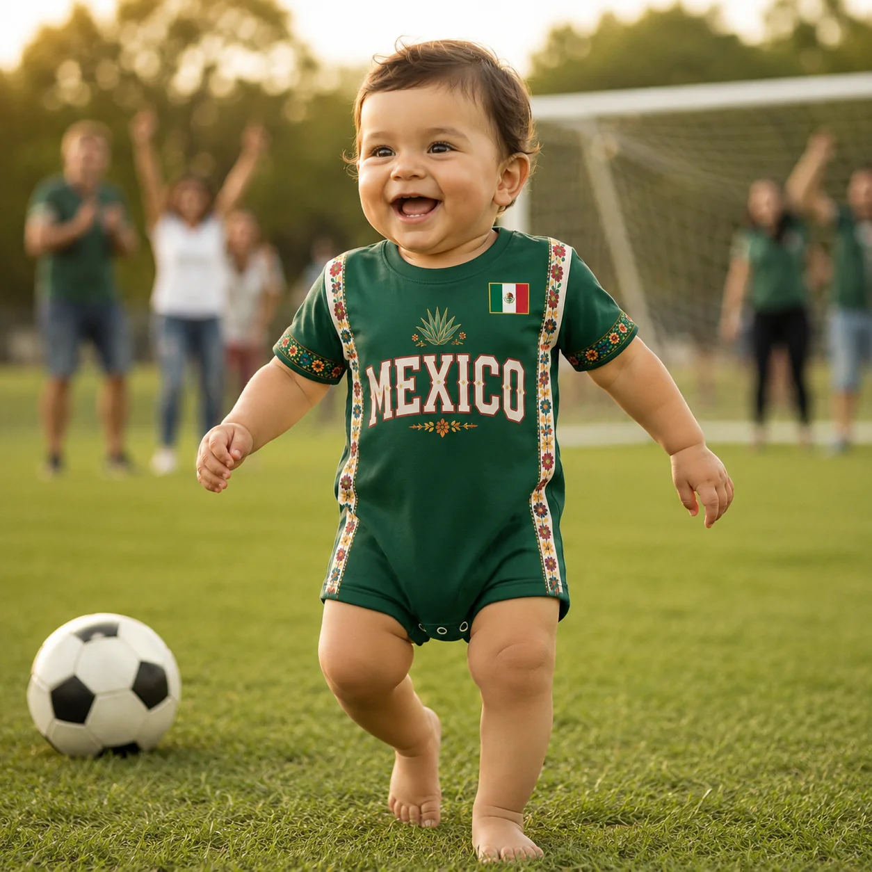 Mexico Soccer Championship 2026 - Personalized  Baby Jersey Bodysuit -  Gifts For New Moms, New Dads, Soccer Lovers - Image 4