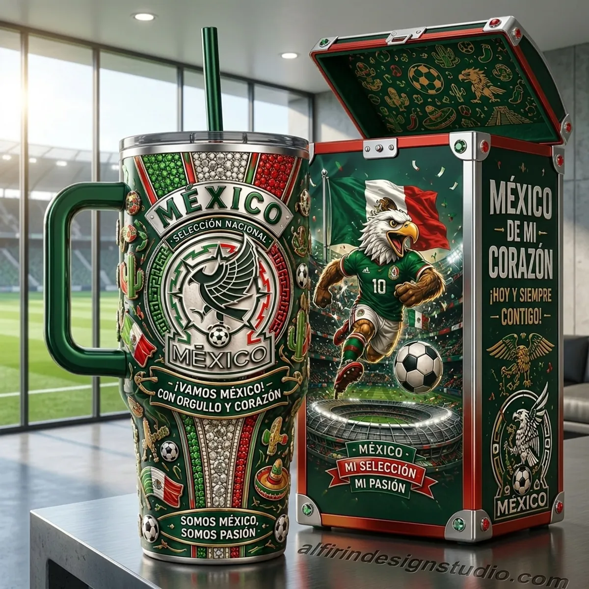 Mexico Soccer Championship 2026 - Personalized Tumbler - Gifts For Football Lovers, Sports Fans, Sports Lovers